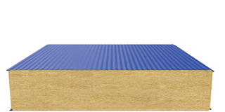 Стеновая сэндвич-панель (минеральная вата) 300 мм х 1190 мм (Волна)