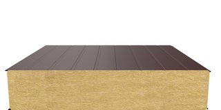 Стеновая сэндвич-панель (минеральная вата) 300 мм х 1000 мм (Накатка)